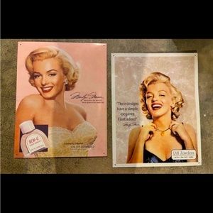 Marilyn Monroe tin advertisement signs